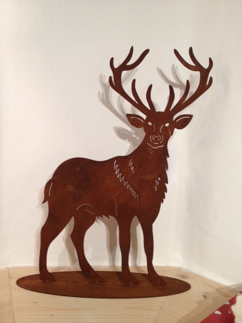 Sculpture métal cerf